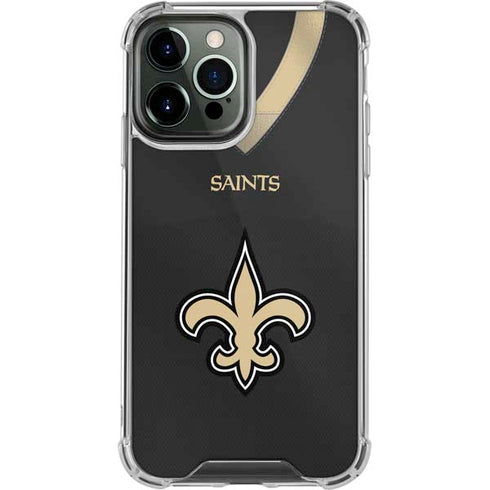 NFL New Orleans Saints Team Jersey iPhone 13 Pro Max Clear Case