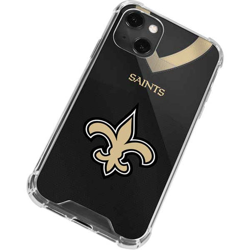 NFL New Orleans Saints Team Jersey iPhone 15 Plus Clear Case