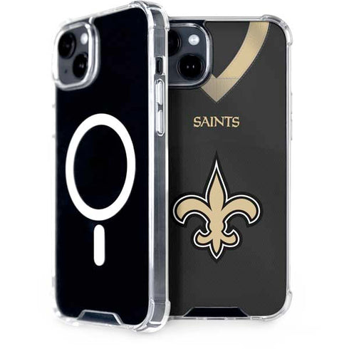 NFL New Orleans Saints Team Jersey iPhone 15 Plus MagSafe Case