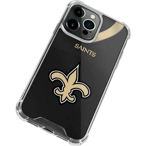 NFL New Orleans Saints Team Jersey iPhone 15 Pro Clear Case