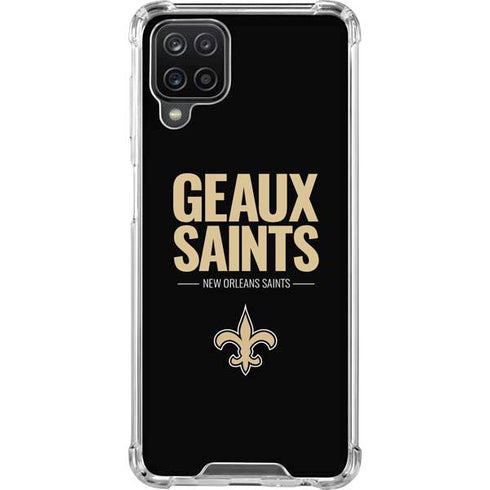 NFL New Orleans Saints Team Motto Galaxy A12 Clear Case