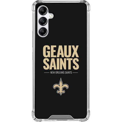 NFL New Orleans Saints Team Motto Galaxy A15 5G Clear Case