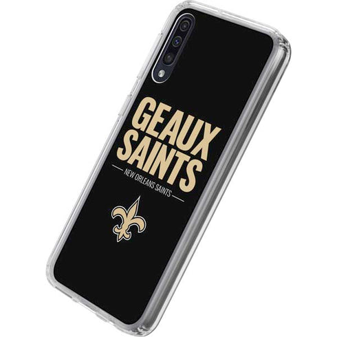 NFL New Orleans Saints Team Motto Galaxy A50 Clear Case