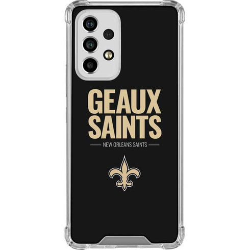 NFL New Orleans Saints Team Motto Galaxy A53 5G Clear Case