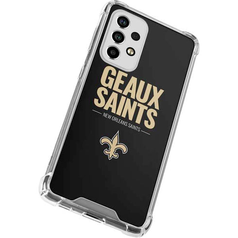 NFL New Orleans Saints Team Motto Galaxy A53 5G Clear Case