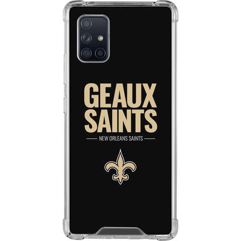 NFL New Orleans Saints Team Motto Galaxy A71 5G Clear Case