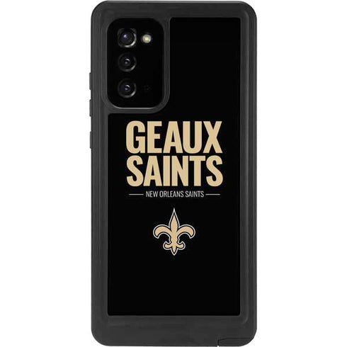 NFL New Orleans Saints Team Motto Galaxy Note20 5G Waterproof Case
