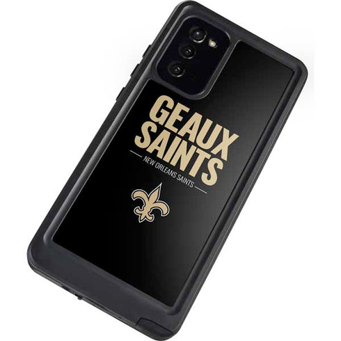 NFL New Orleans Saints Team Motto Galaxy Note20 5G Waterproof Case