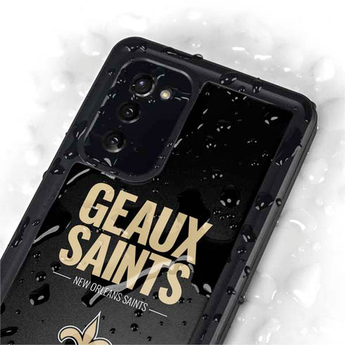 NFL New Orleans Saints Team Motto Galaxy Note20 5G Waterproof Case