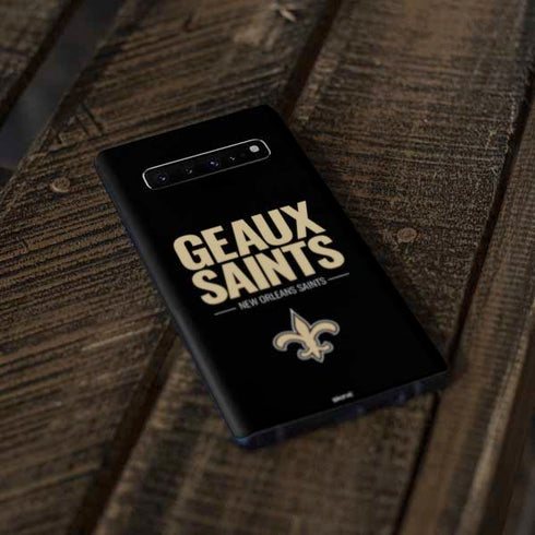 NFL New Orleans Saints Team Motto Galaxy S10 Plus Skin