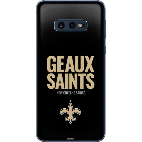 NFL New Orleans Saints Team Motto Galaxy S10e Skin