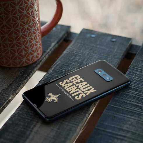 NFL New Orleans Saints Team Motto Galaxy S10e Skin