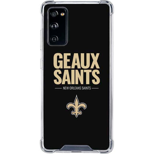 NFL New Orleans Saints Team Motto Galaxy S20 FE Clear Case