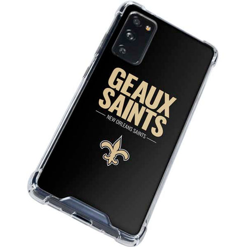 NFL New Orleans Saints Team Motto Galaxy S20 FE Clear Case