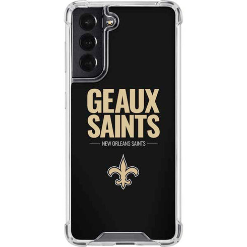 NFL New Orleans Saints Team Motto Galaxy S22 Clear Case