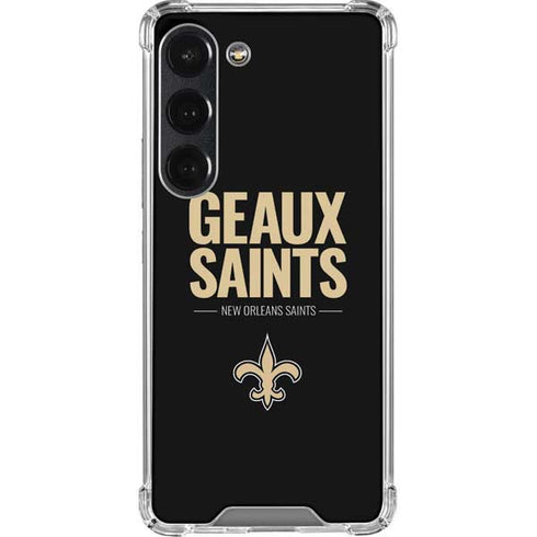 NFL New Orleans Saints Team Motto Galaxy S23 Clear Case