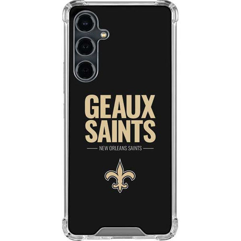 NFL New Orleans Saints Team Motto Galaxy S23 FE Clear Case