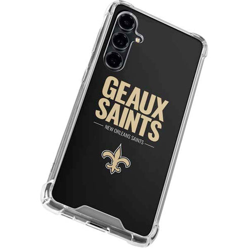 NFL New Orleans Saints Team Motto Galaxy S23 FE Clear Case
