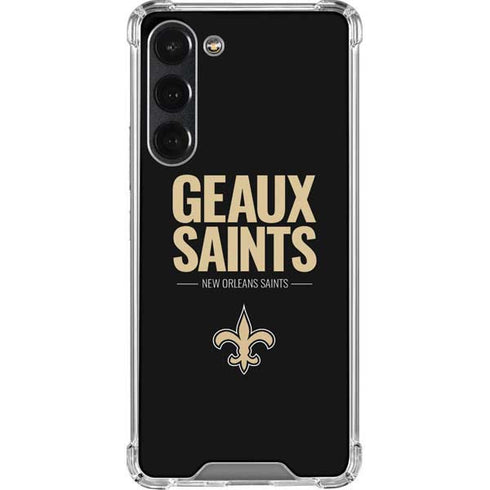 NFL New Orleans Saints Team Motto Galaxy S23 Plus Clear Case