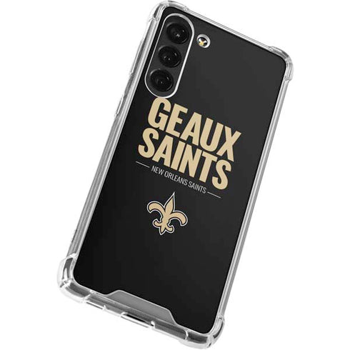 NFL New Orleans Saints Team Motto Galaxy S23 Plus Clear Case