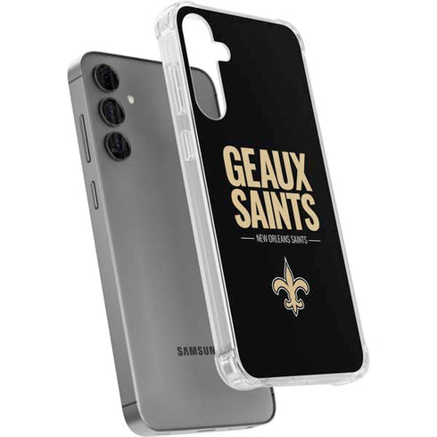 NFL New Orleans Saints Team Motto Galaxy S24 Plus Clear Case