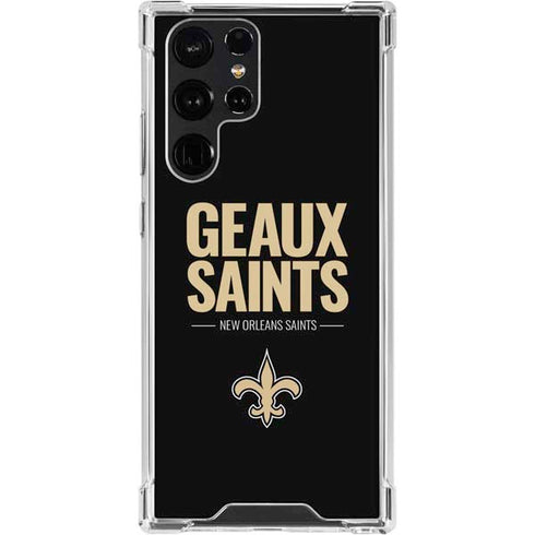 NFL New Orleans Saints Team Motto Galaxy S24 Ultra Clear Case