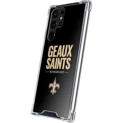 NFL New Orleans Saints Team Motto Galaxy S24 Ultra Clear Case