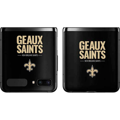 NFL New Orleans Saints Team Motto Galaxy Z Flip Skin