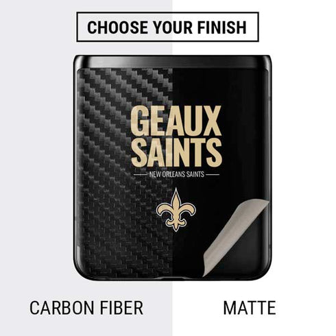 NFL New Orleans Saints Team Motto Galaxy Z Flip Skin
