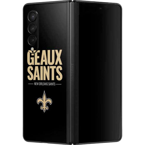 NFL New Orleans Saints Team Motto Galaxy Z Fold3 5G Skin