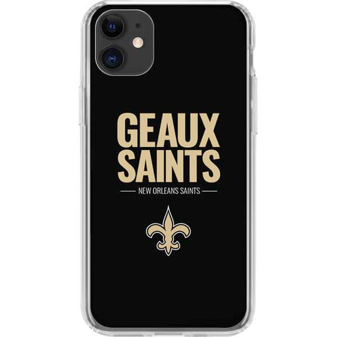 NFL New Orleans Saints Team Motto iPhone 11 Clear Case