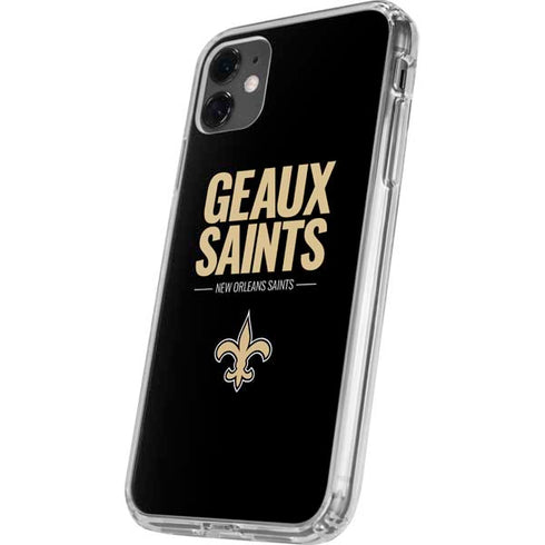 NFL New Orleans Saints Team Motto iPhone 11 Clear Case