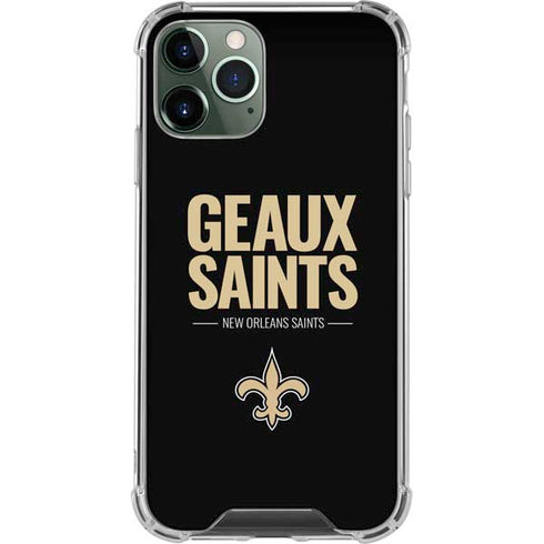 NFL New Orleans Saints Team Motto iPhone 11 Pro Max Clear Case