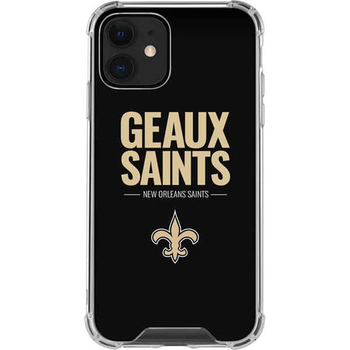 NFL New Orleans Saints Team Motto iPhone 12 Clear Case