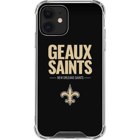 NFL New Orleans Saints Team Motto iPhone 12 Mini Clear Case