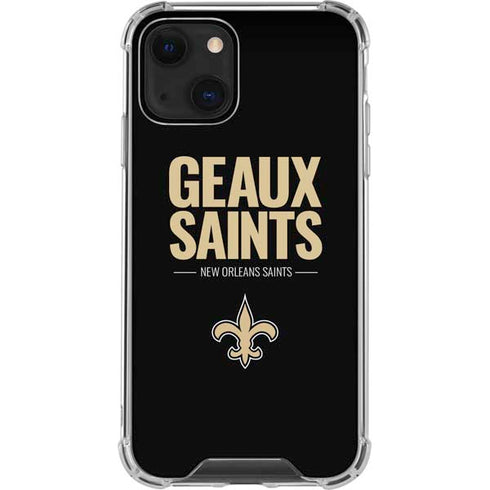 NFL New Orleans Saints Team Motto iPhone 13 Clear Case