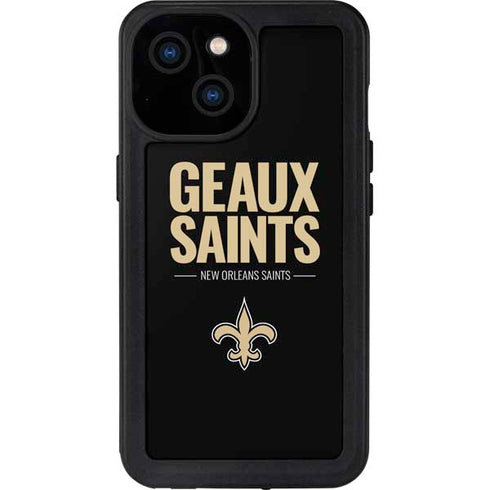 NFL New Orleans Saints Team Motto iPhone 13 Mini Waterproof Case