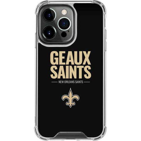 NFL New Orleans Saints Team Motto iPhone 13 Pro Clear Case
