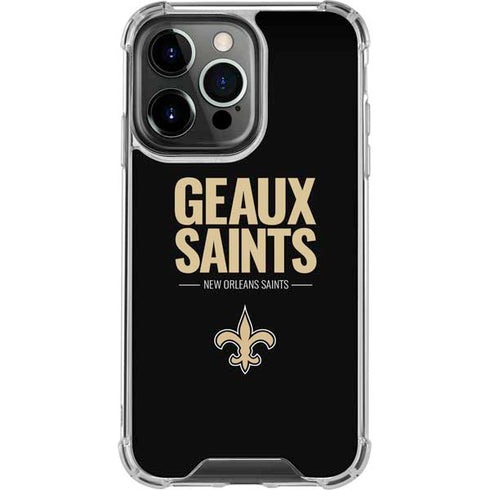 NFL New Orleans Saints Team Motto iPhone 14 Pro Clear Case