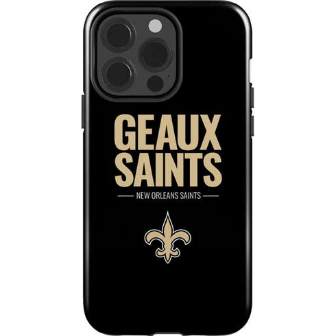 NFL New Orleans Saints Team Motto iPhone 15 Pro Impact Case