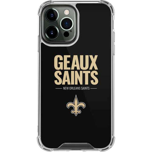 NFL New Orleans Saints Team Motto iPhone 15 Pro Max Clear Case