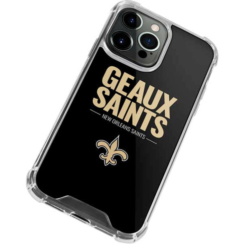 NFL New Orleans Saints Team Motto iPhone 15 Pro Max Clear Case