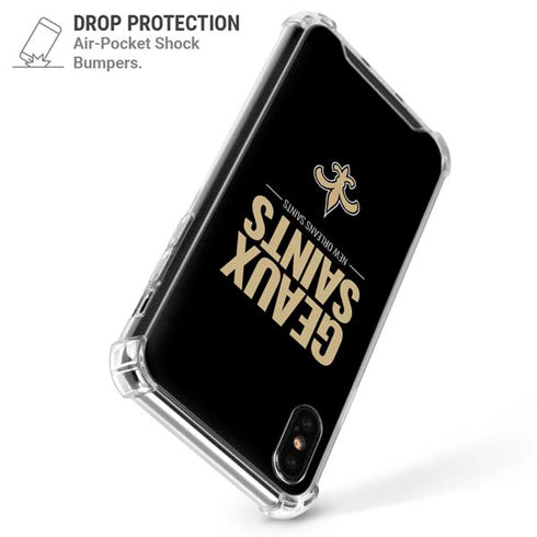 NFL New Orleans Saints Team Motto iPhone X/XS Clear Case