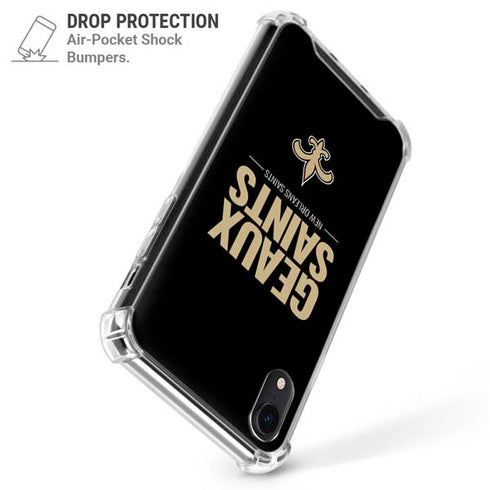NFL New Orleans Saints Team Motto iPhone XR Clear Case