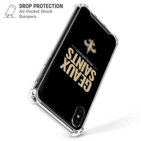 NFL New Orleans Saints Team Motto iPhone XS Max Clear Case