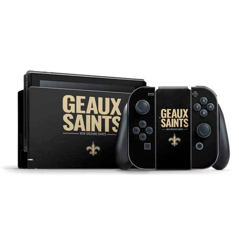 NFL New Orleans Saints Team Motto Nintendo Switch Bundle Skin