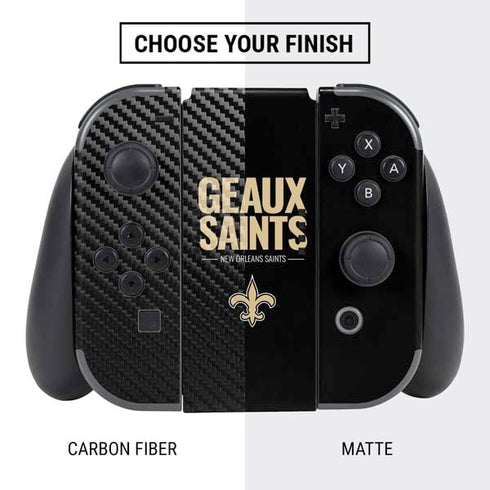 NFL New Orleans Saints Team Motto Nintendo Switch Bundle Skin