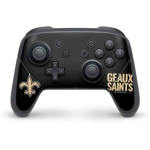 NFL New Orleans Saints Team Motto Nintendo Switch Pro Controller Skin