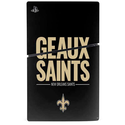 NFL New Orleans Saints Team Motto PS5 Slim Disk Console Skin