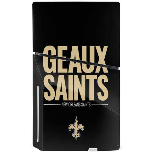 NFL New Orleans Saints Team Motto PS5 Slim Disk Console Skin